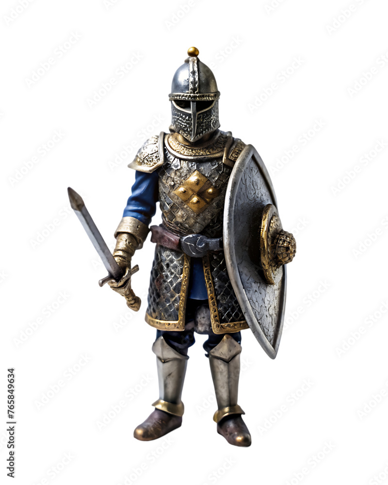 Naklejka premium Isolated transparent background medieval knight armor