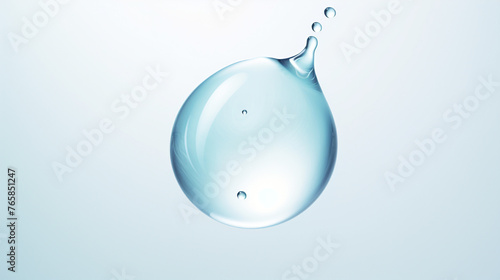 drop of water on a white background  realistic photo   reated with Generative Ai