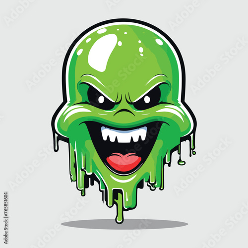 vector editable of slime cartoon character