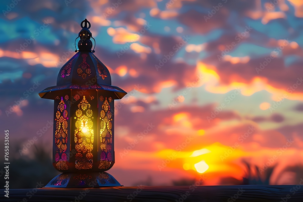 arabic lantern looping, islamic concept,eid al adha