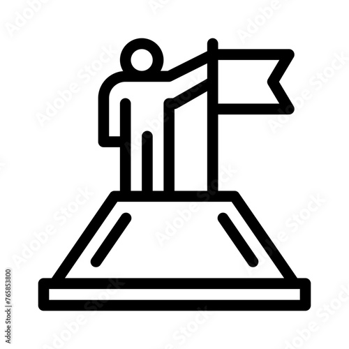 conquer line icon