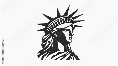 black decorative liberty logo vector illustration