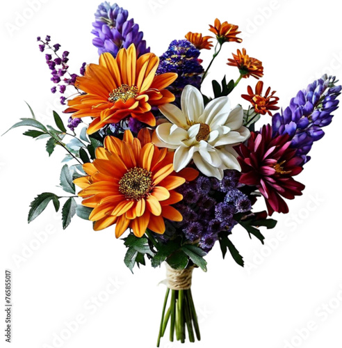 Bouquet decoration colorful flowers image	
