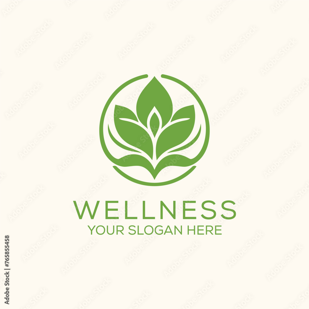 abstract natural wellness yoga health logo abstract natural wellness yoga health logo