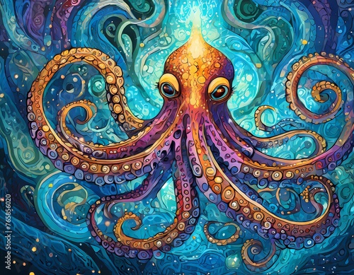 Wallpaper Mural octopus, squid, animal, spirit, shamanism, personal, companion, animal form, loyal, personal companion, loyal companion, Torontodigital.ca