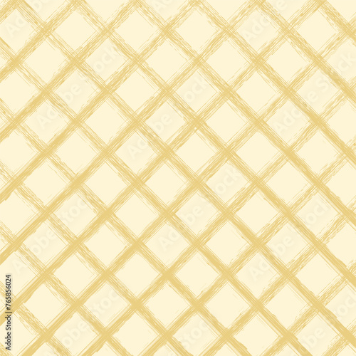 Vector hand drawn cute checkered pattern. Doodle Plaid geometrical brush texture. Crossing crayon chalk lines. Abstract cute delicate pattern ideal for fabric, textile, wallpaper
