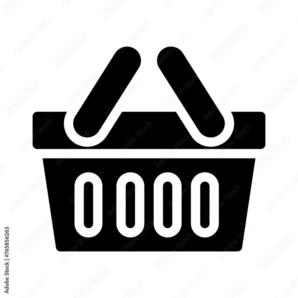 shopping basket glyph icon shopping basket glyph icon