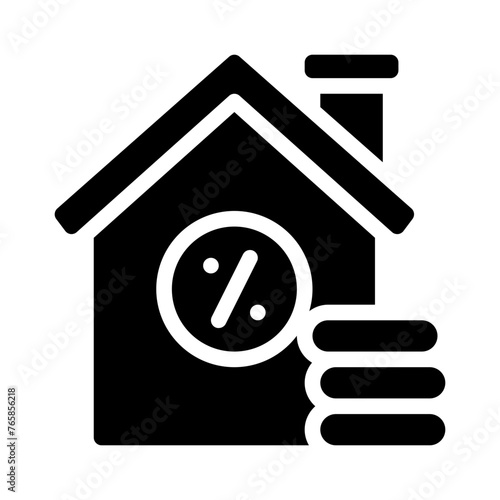 mortgage glyph icon