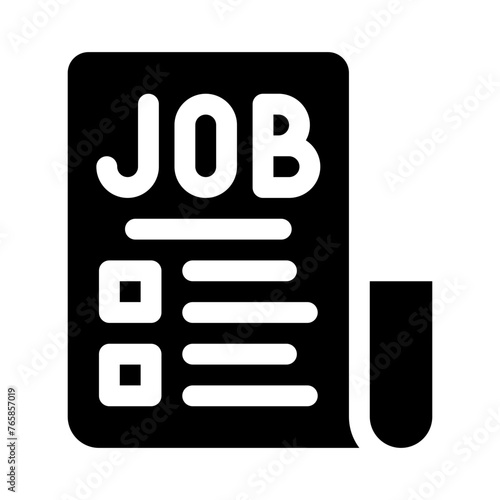 job seeking glyph icon