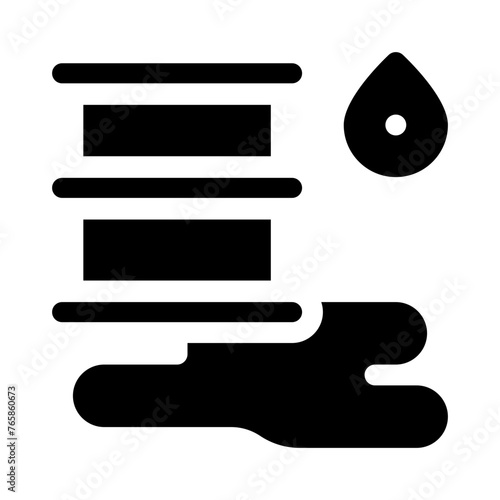 oil spill glyph icon