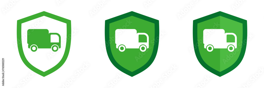 Set of billboards with truck, illustration Set of billboards with truck, illustration