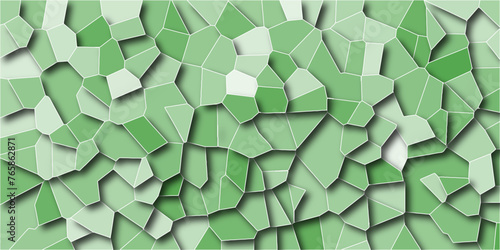 Multicolor Broken Stained Glass Background with white lines. Aqua texture Geometric Modern creative background. Geometric Retro tiles pattern.	
