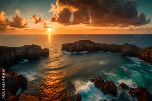 sunset over the sea © maaz