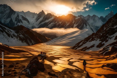 sunrise in the mountains