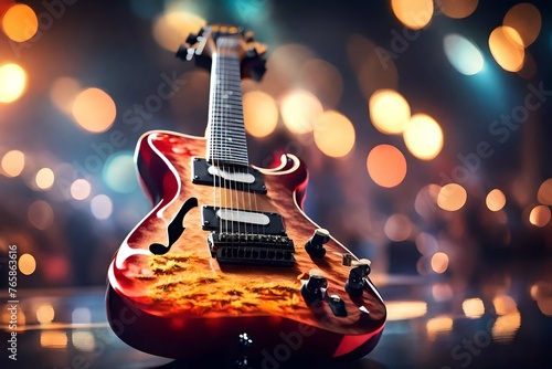 electric guitar and lights