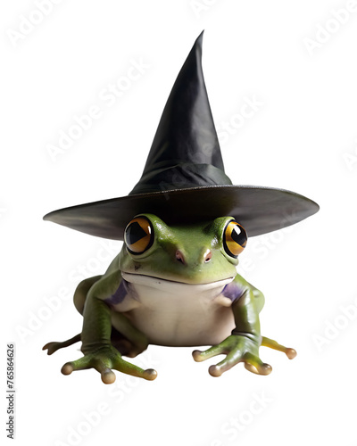 3d toad frog with witch hat for Halloween