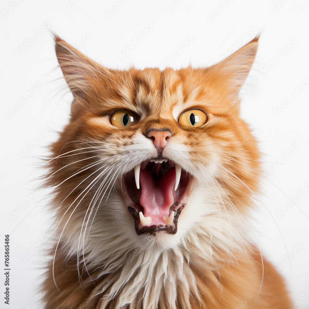 ginger cat with expression of shock and horror on its face, realistic сreated with Generative Ai ginger cat with expression of shock and horror on its face, realistic сreated with Generative Ai