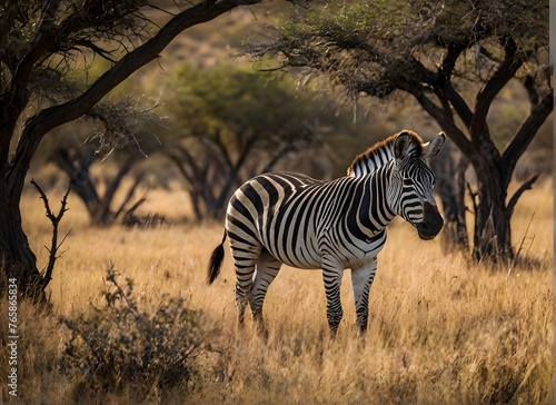 zebras in the savannah photo