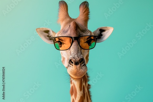 close up of a giraffe