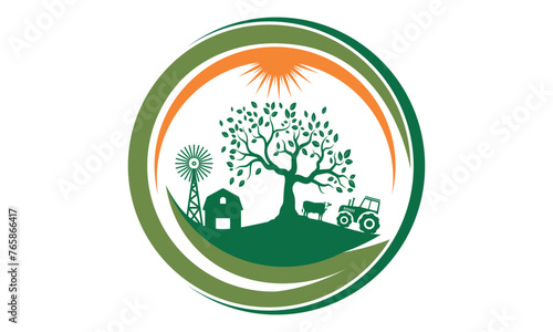 simple logo pertanian