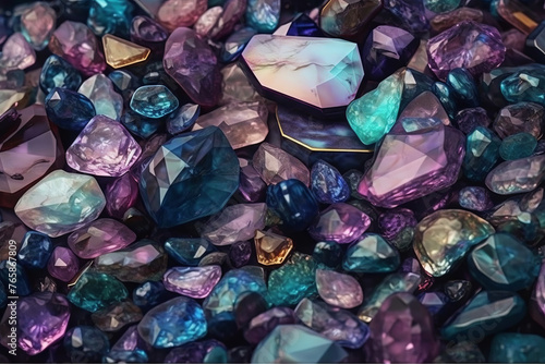 Beautiful Exquisite Colourful Gemstone Background Design