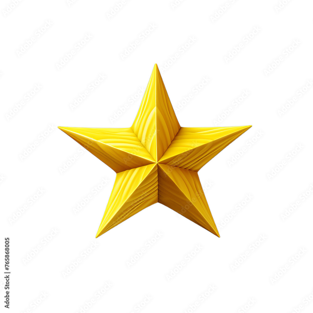 Obraz premium A yellow star on a transparent background