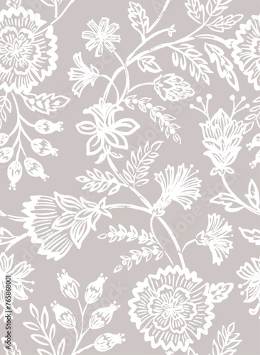 seamless floral pattern Jacobean floral design repeat vector file bock floral print	