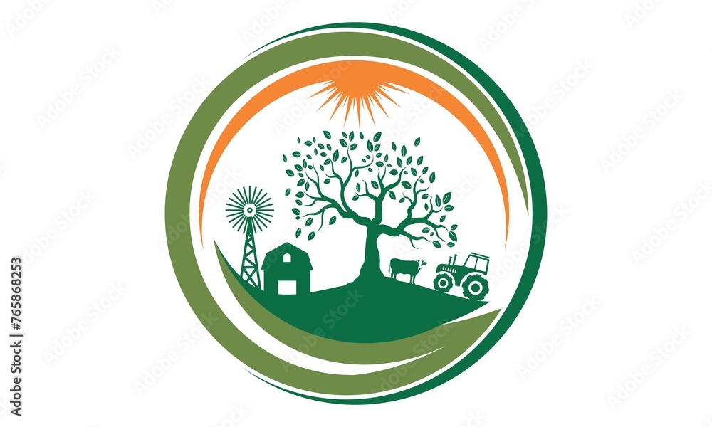 logo simple pertanian