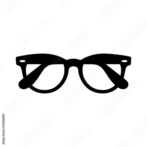Eyeglasses Silhouette - Classic Vision Accessory Design on White Background