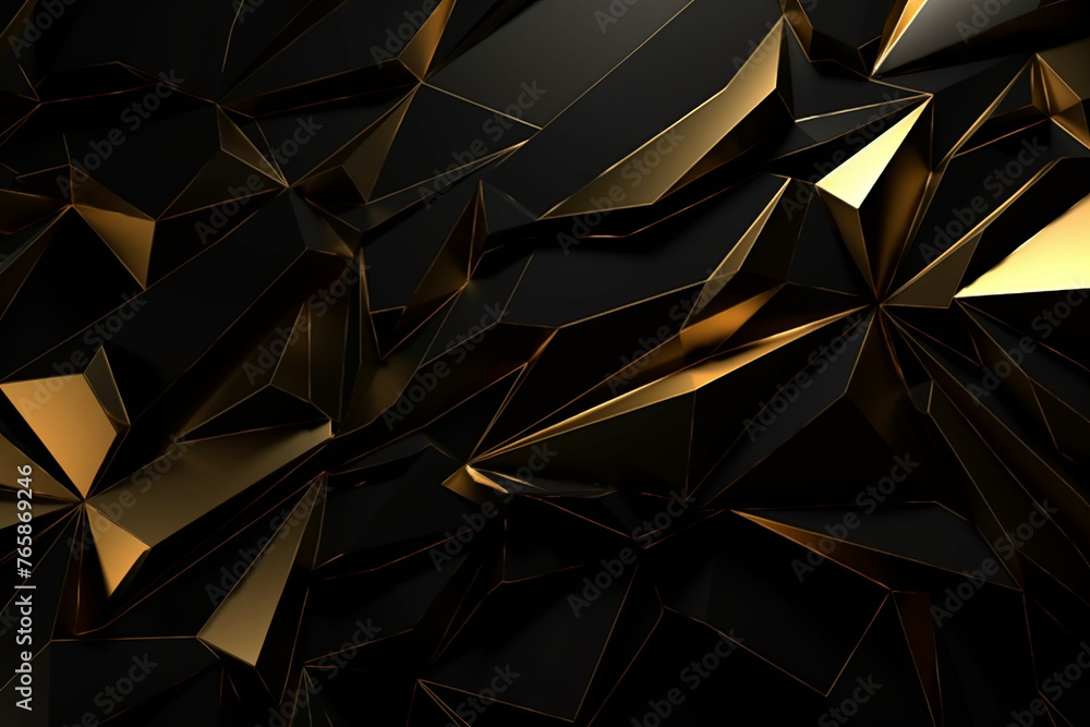 Jagged Black and Gold Background Design
