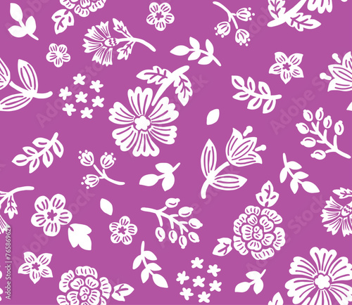 Seamless Floral repeat vector file flower pattern Boho floral design 