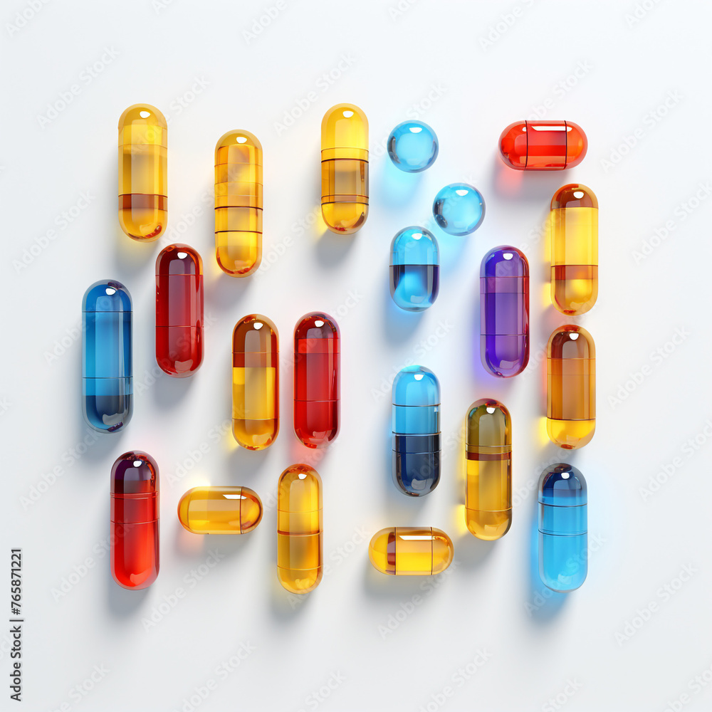 Pills and tablets evenly distributed Photorealistic, Modern futuristic minimal сreated with Generative Ai Pills and tablets evenly distributed Photorealistic, Modern futuristic minimal сreated with Generative Ai