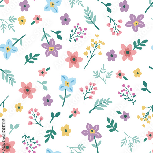 Seamless Floral repeat vector file flower pattern Boho floral design 