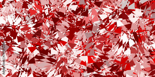 Light red vector background with triangles.
