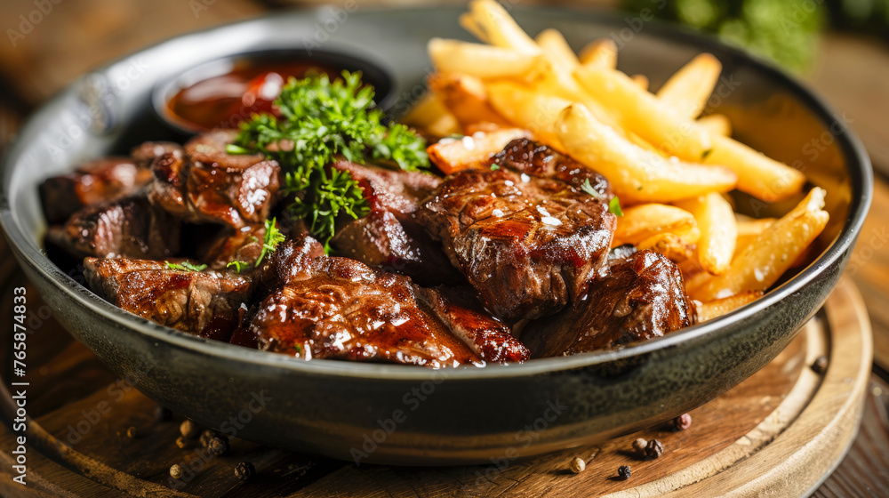Flemish Beef Stew with fries. Flemish Beef Stew with fries.