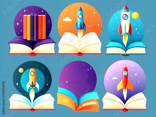 Skyward Ventures. Versatile Rocket Ship Icons for Business, Education, and More. © ZackZephyr