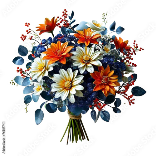 Bouquet decoration colorful flowers image	
