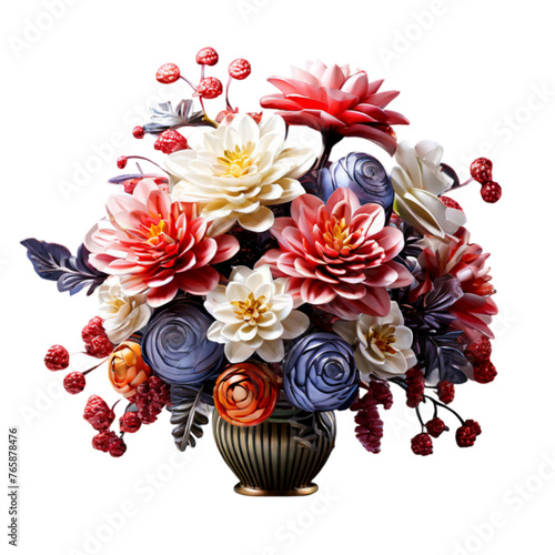 bouquet in a vase decoration planted in a ceramic pot image	
