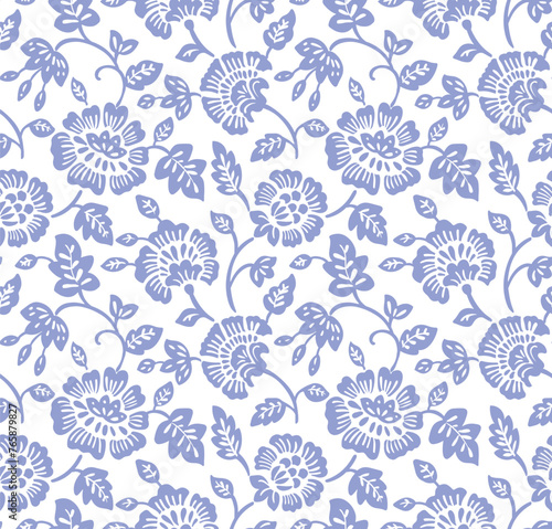 seamless floral pattern Jacobean floral design repeat vector file bock floral print	