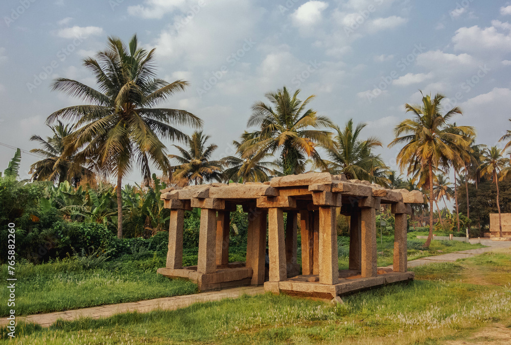 The Vijayanagar ruins are the most famous landmark in Karnataka. India The Vijayanagar ruins are the most famous landmark in Karnataka. India