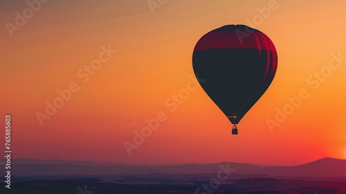 air balloon at sunset © Zafar
