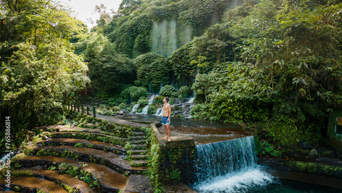 Canvas Print Exploring the Beauty of Indonesia: Lombok's Benang Stokel and Benang Kelambu Wat