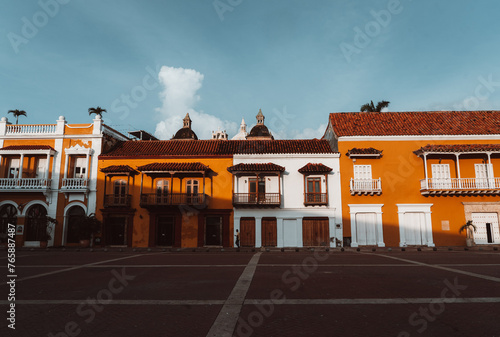 Cartagena de indias - colombian colonial city with the shadow