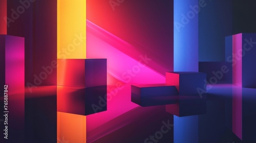 Abstract geometric background. Neon colors