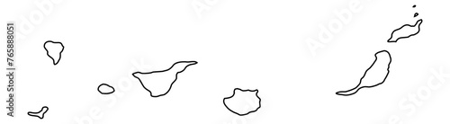 Outline canary island map.