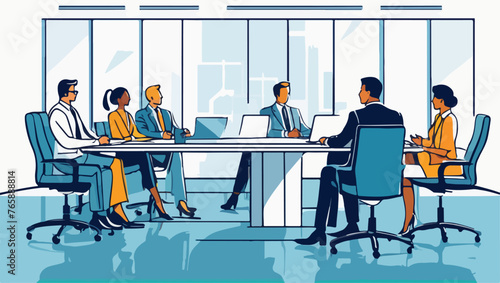 Business Meeting Vector Illustration