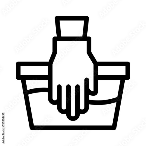 hand wash line icon