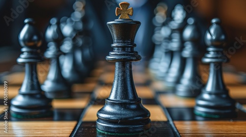 An image of corporate strategy, chess, generated with AI