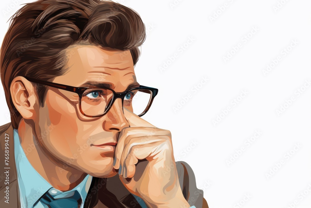 Professional Man Wearing Glasses and Suit Professional Man Wearing Glasses and Suit