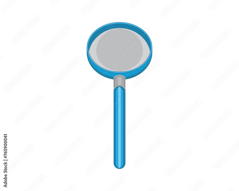 vector design of a magnifying glass in the shape of a circle at the top with a blue handle which is usually used to see small objects more clearly vector design of a magnifying glass in the shape of a circle at the top with a blue handle which is usually used to see small objects more clearly